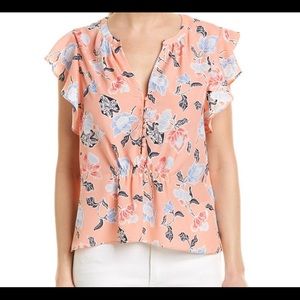 Joie Women's Floral-Print Ruffle-Sleeve Top